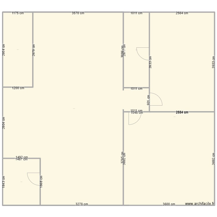 Rdc Version finale. Plan de 5 pièces et -2225 m2