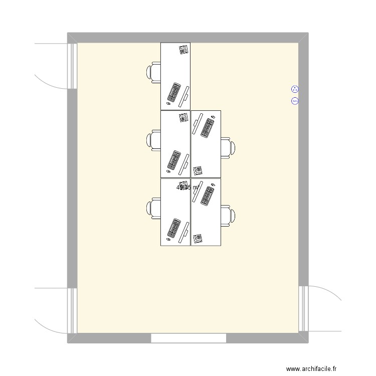 MTB - Bureau Temporaire AVOCATIO82. Plan de 1 pièce et 45 m2