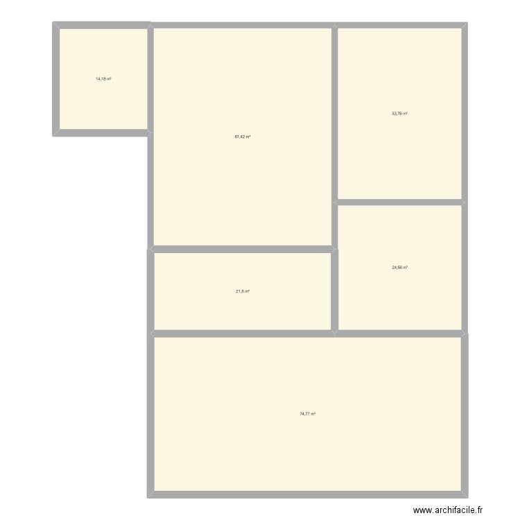 touzat. Plan de 6 pièces et 230 m2