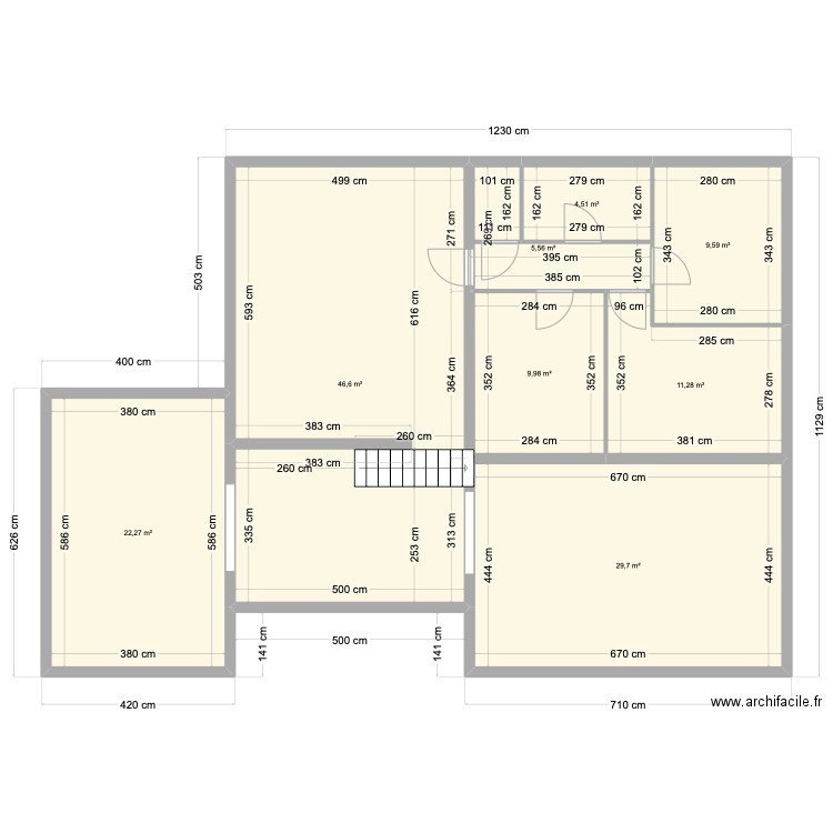 BARBARA ROMAIN. Plan de 11 pièces et 134 m2