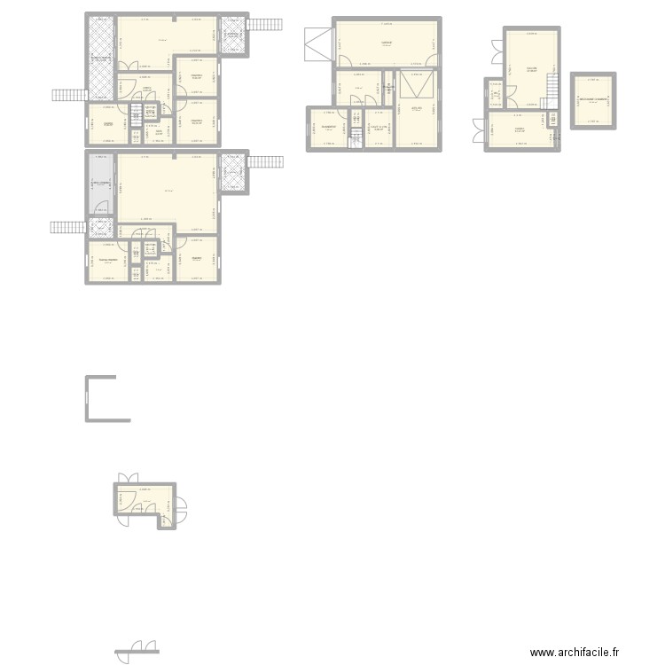 maison blanche. Plan de 37 pièces et 302 m2