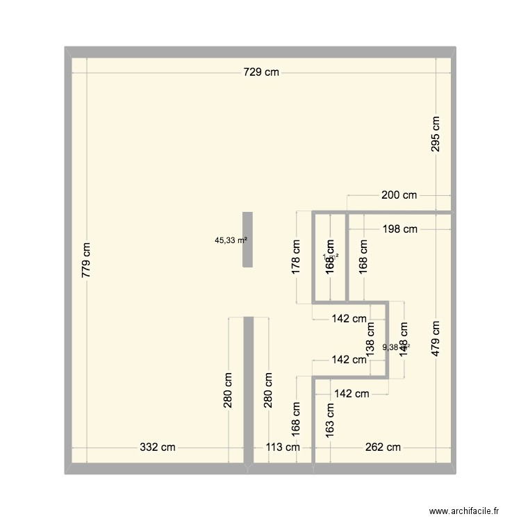 home. Plan de 3 pièces et 56 m2