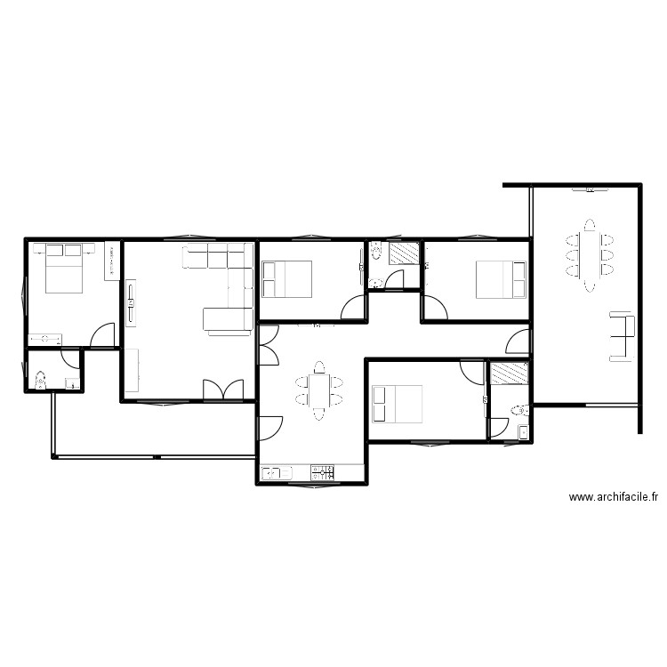 CASA MARIA 2. Plan de 11 pièces et 178 m2