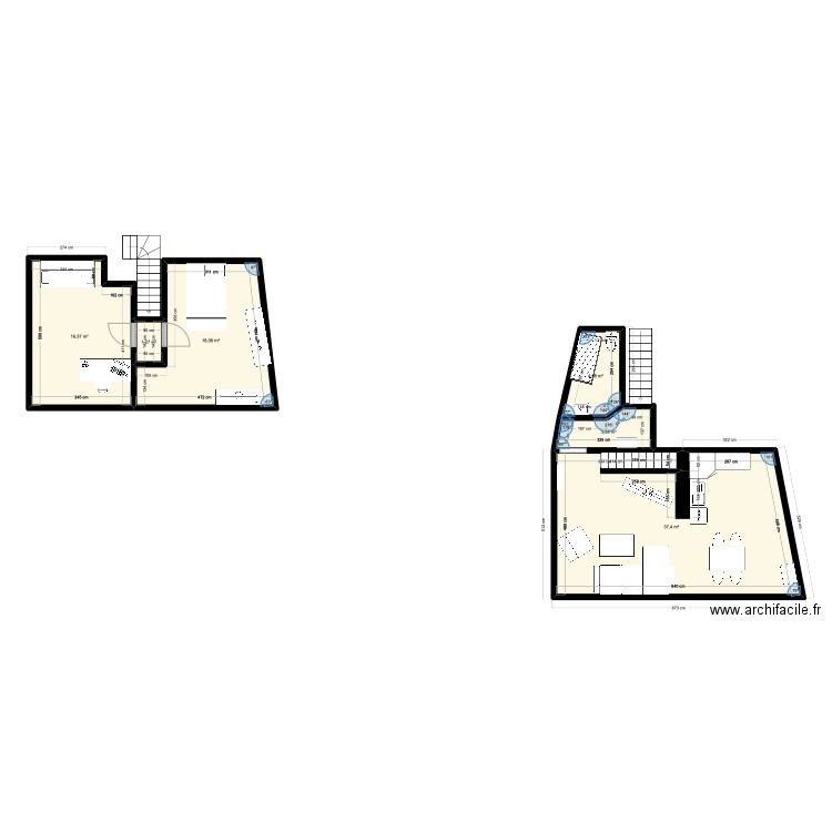 Saint Meen. Plan de 6 pièces et 81 m2