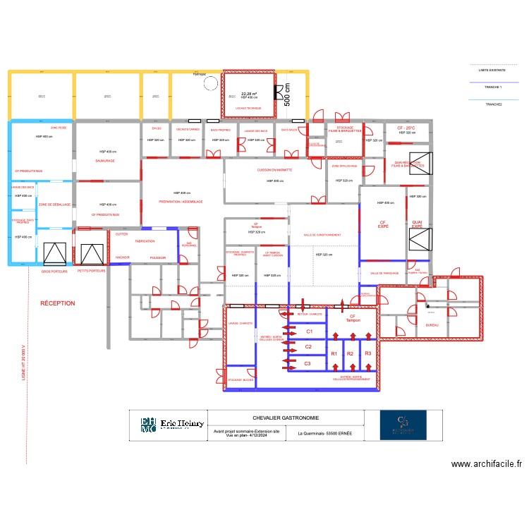  ERNÉE CHEVALIER PROJET copie. Plan de 34 pièces et 680 m2