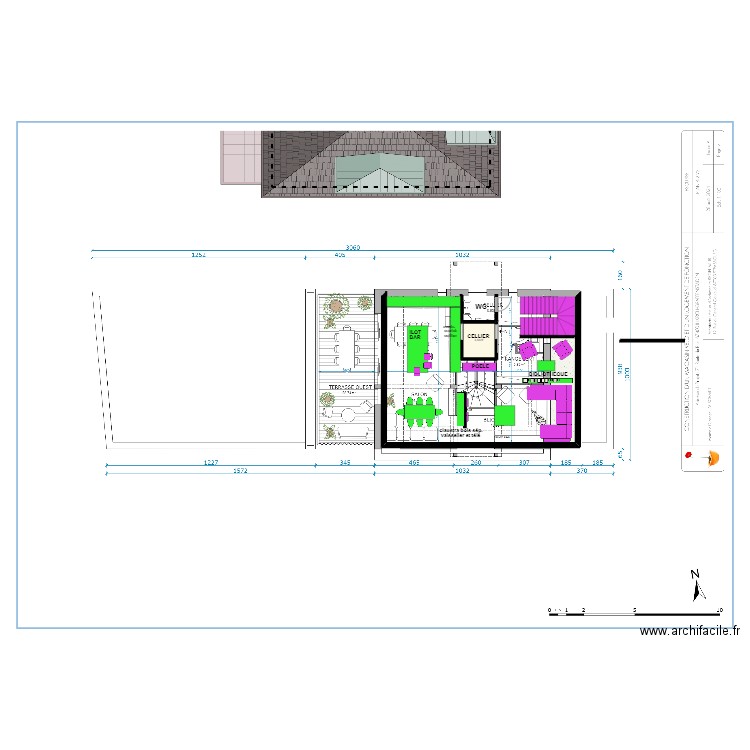 julien 2. Plan de 1 pièce et 4 m2