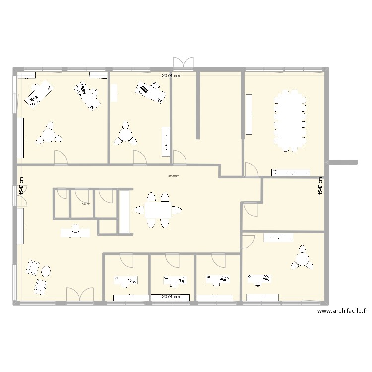 MONTREYNAUD. Plan de 2 pièces et 328 m2