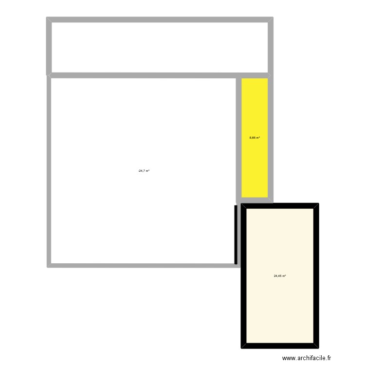 Maison extension. Plan de 3 pièces et 125 m2