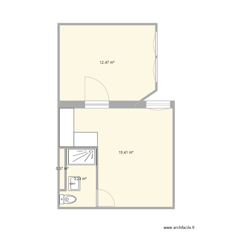 Boulogne sur Mer. Plan de 4 pièces et 31 m2