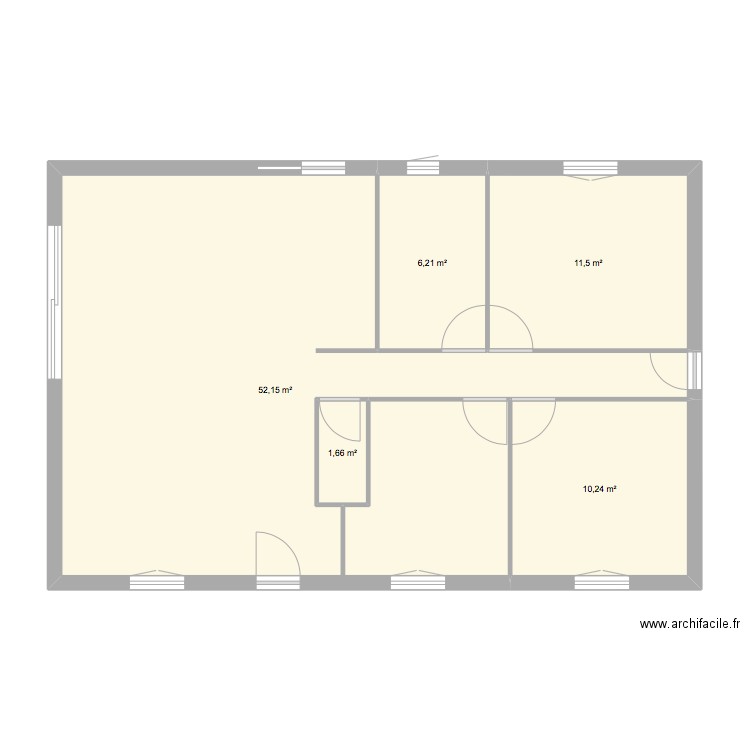 plan  maison. Plan de 5 pièces et 82 m2