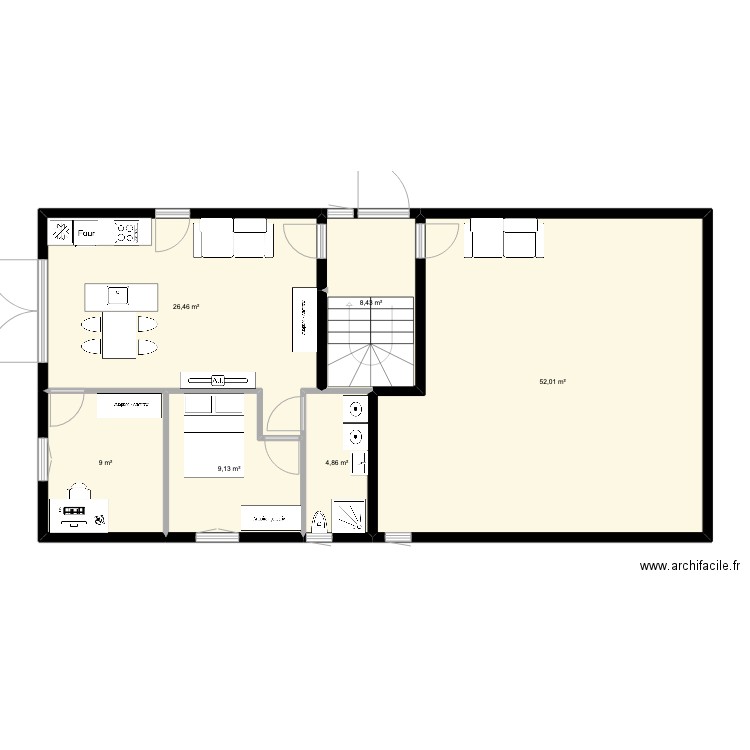 maison jumelée hesingue. Plan de 6 pièces et 110 m2