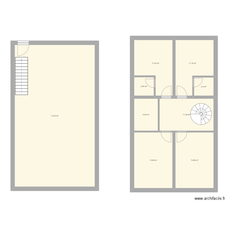 maj. Plan de 9 pièces et 145 m2