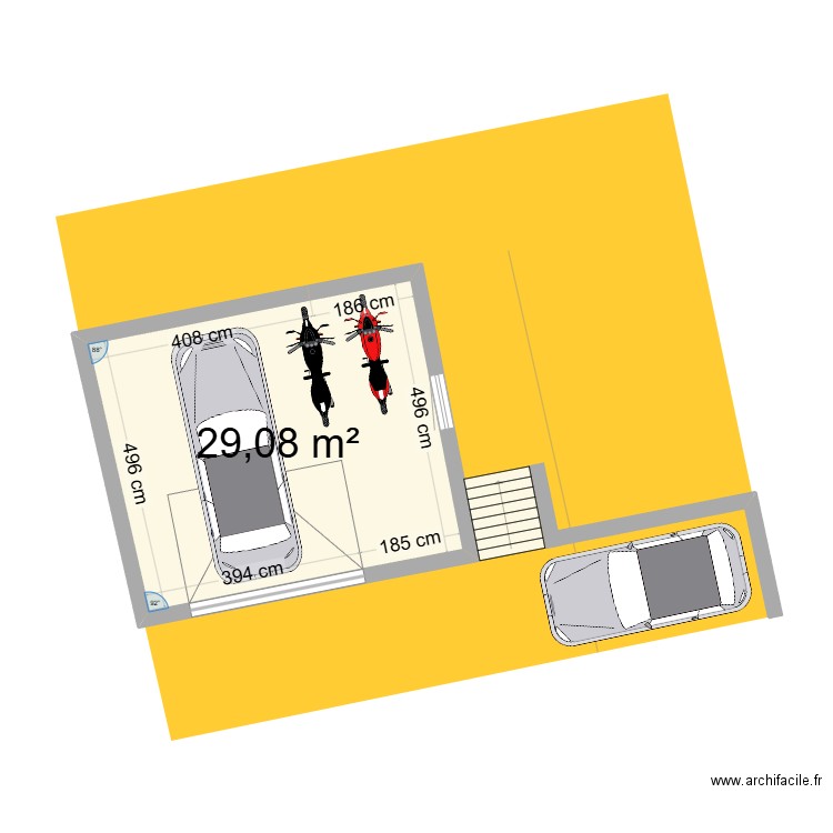 Elargissement garage. Plan de 1 pièce et 29 m2