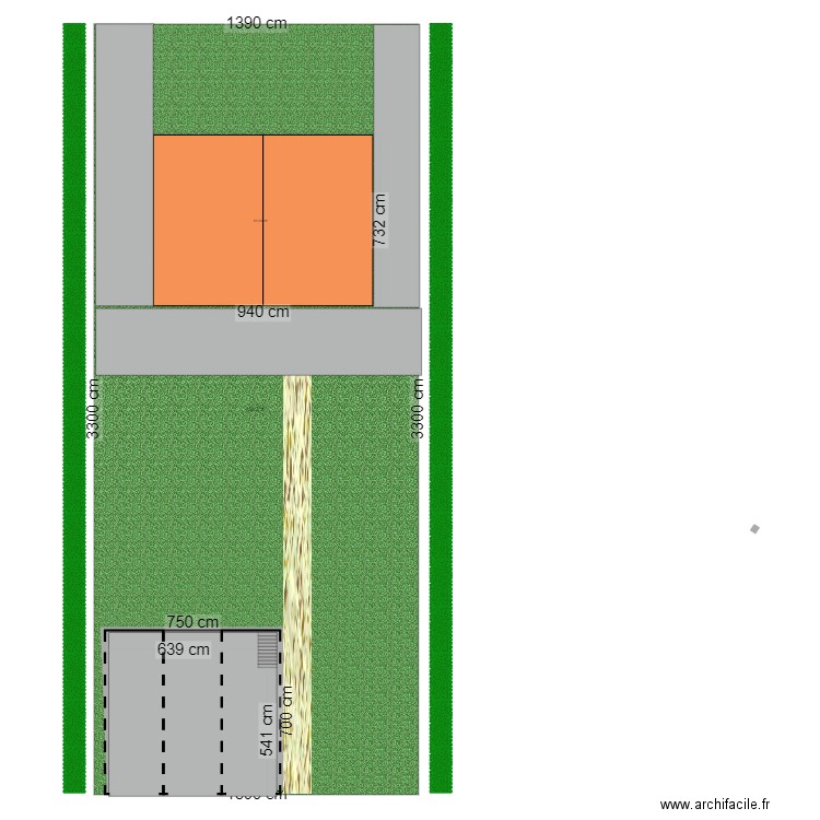 Plouguiel. Plan de 1 pièce et 53 m2