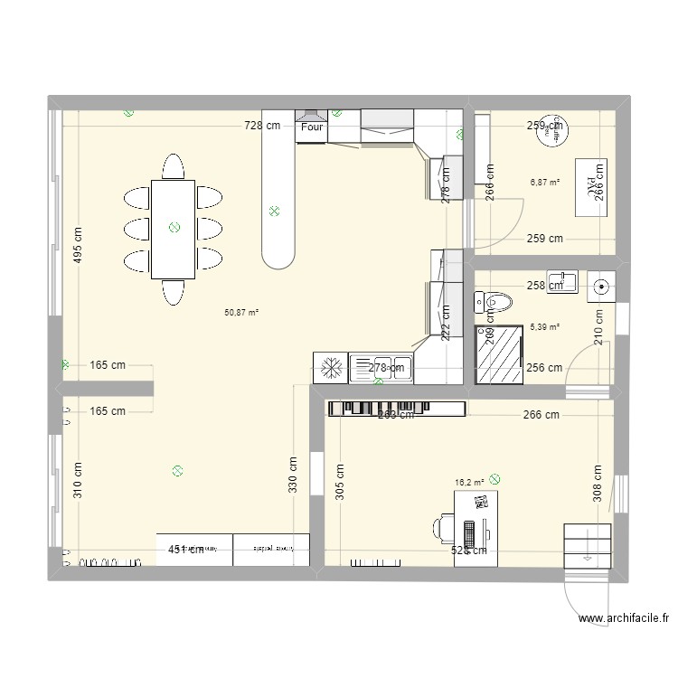 nouvelle pièce 2. Plan de 4 pièces et 79 m2