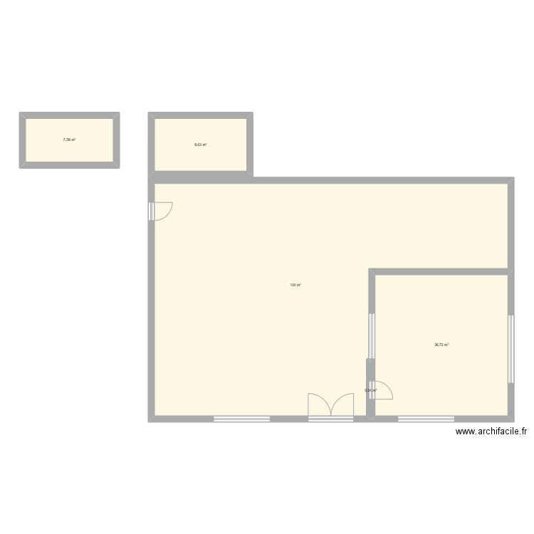 LOCAL ESI. Plan de 5 pièces et 174 m2