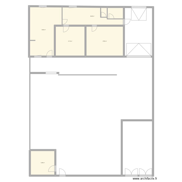 lou lomagnol v2. Plan de 5 pièces et 124 m2