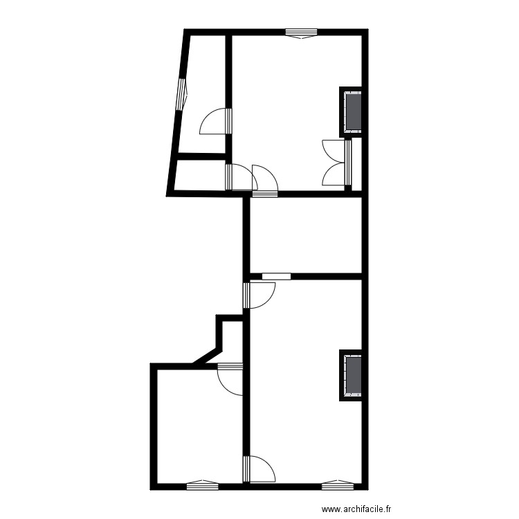 becker st augustin. Plan de 7 pièces et 66 m2