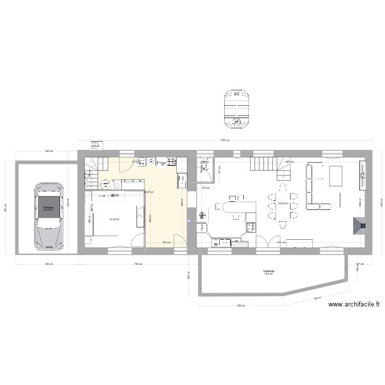 maison projet laura. Plan de 16 pièces et 257 m2