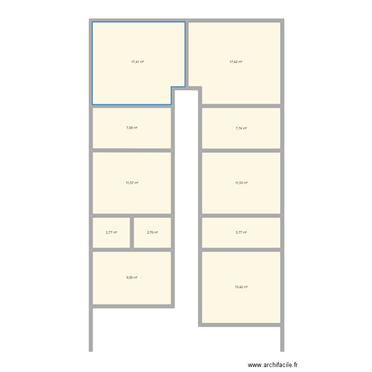 RESIDENCE VILLA BASSE BRAHIMA. Plan de 11 pièces et 108 m2