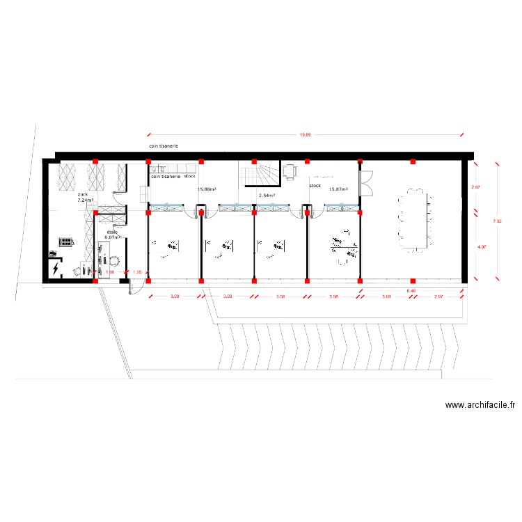 Projet DAMIENS/KERMEN Bas. Plan de 0 pièce et 0 m2