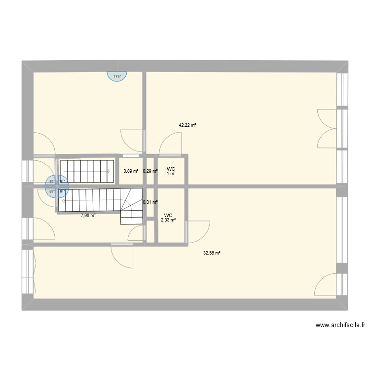 plan RDC Valenciennes. Plan de 8 pièces et 88 m2