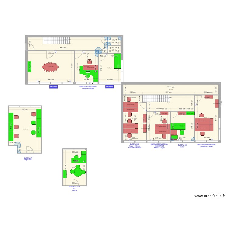 FIRAC4. Plan de 14 pièces et 167 m2