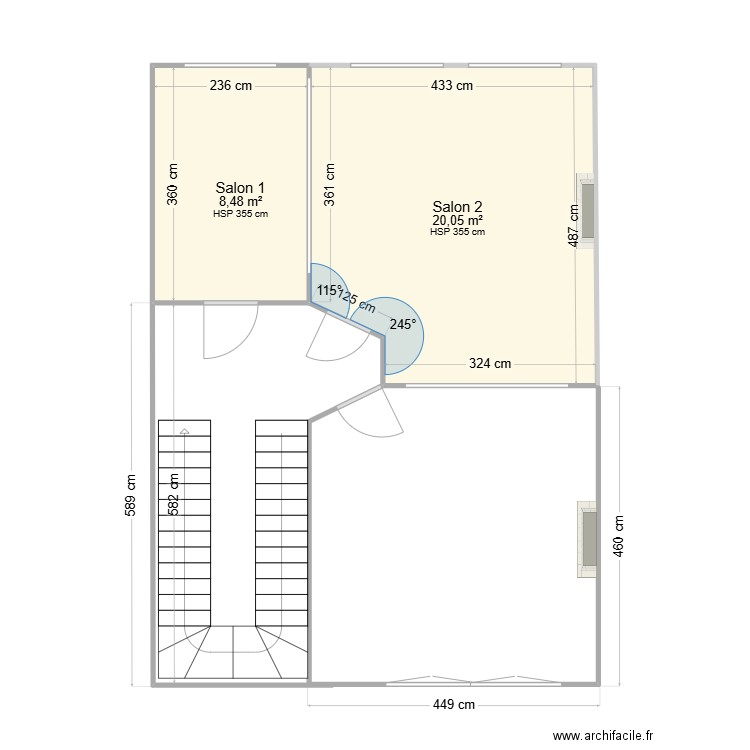 REPé 1ER. Plan de 2 pièces et 29 m2