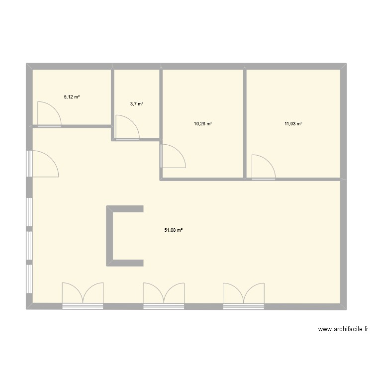 Le Home 1. Plan de 5 pièces et 82 m2