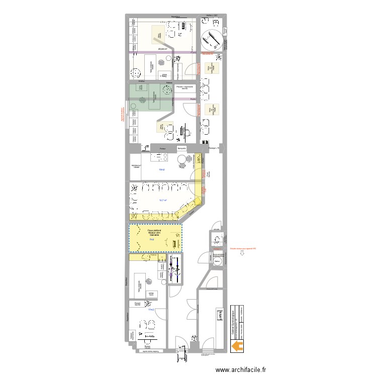 CabGyneco_NewAmenagement_V2Bis. Plan de 5 pièces et 38 m2