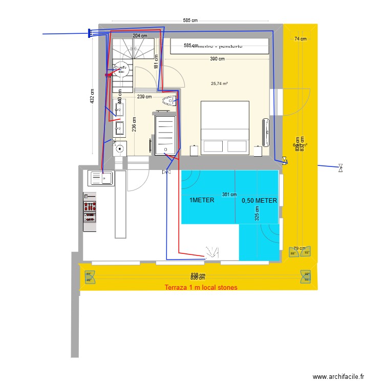 GRECE BAS INTERIEUR HYDRO - 2025-01. Plan de 3 pièces et 36 m2