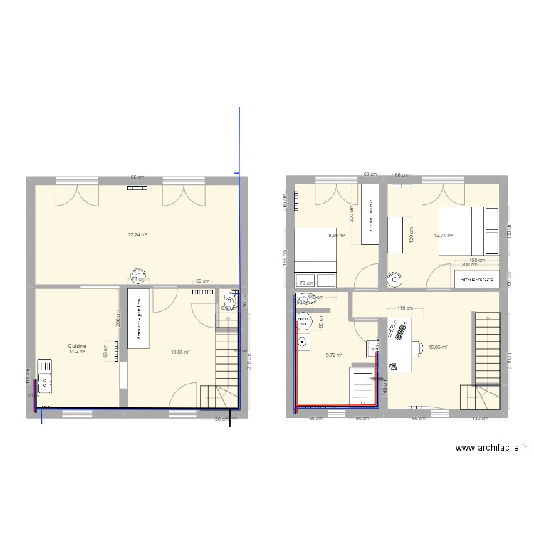 plan elec. Plan de 8 pièces et 95 m2