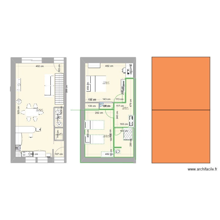 MAISON KILLIAN. Plan de 7 pièces et 91 m2