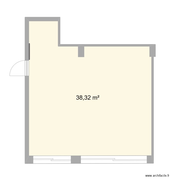 appart acc. Plan de 1 pièce et 38 m2