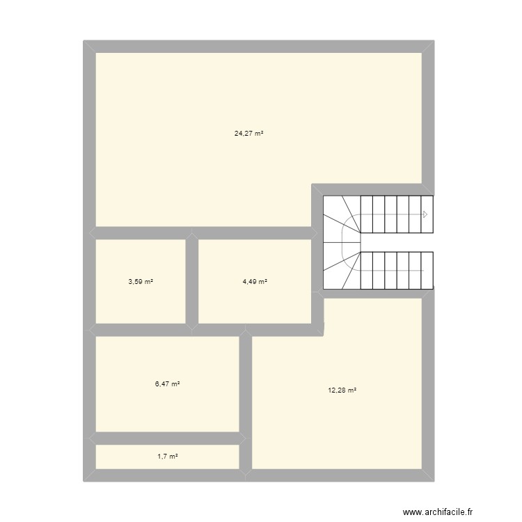 Appart LauTho Arena. Plan de 6 pièces et 53 m2