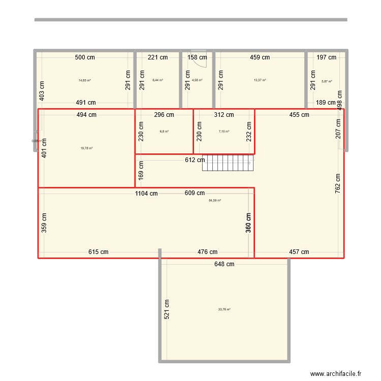 bernadette 2etage h. Plan de 11 pièces et 197 m2