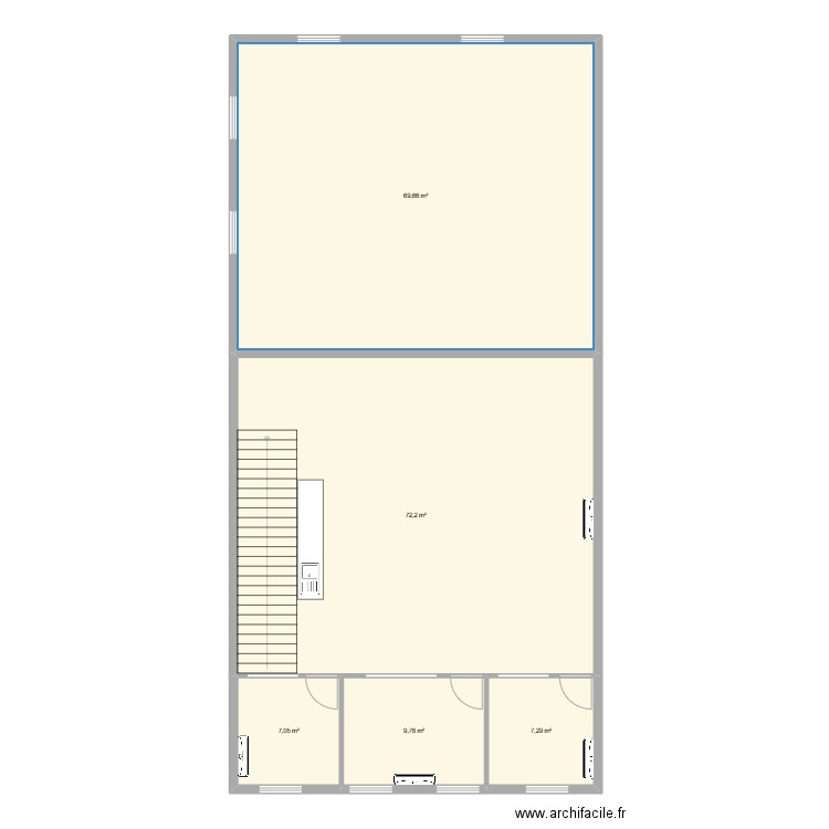 mezzanine serris. Plan de 5 pièces et 166 m2