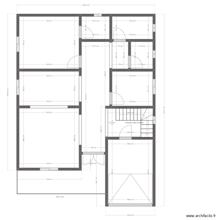 Projet construction Bat 2. Plan de 11 pièces et 89 m2