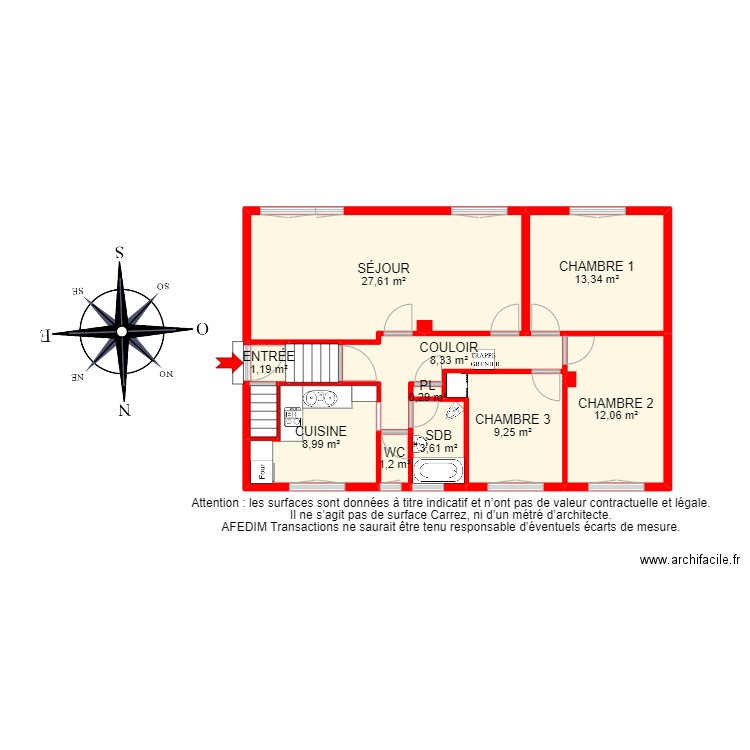 BI 23586 - . Plan de 23 pièces et 194 m2