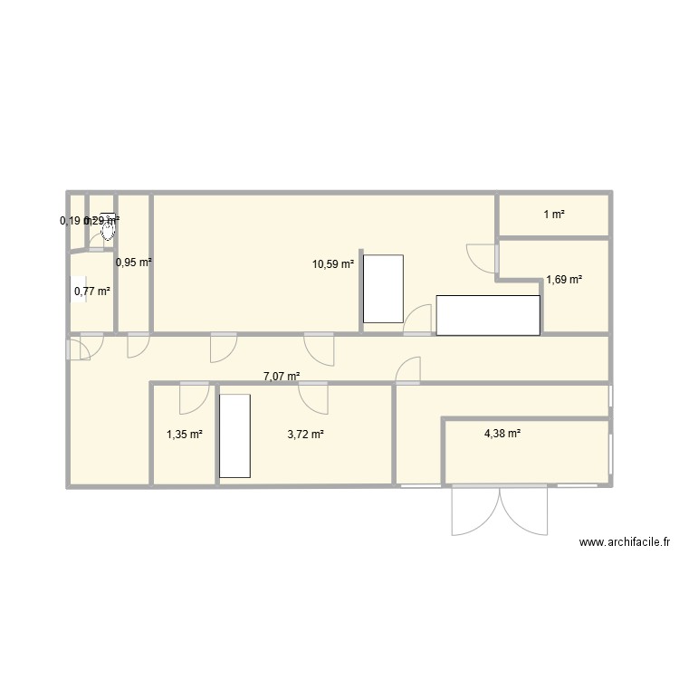 neuille. Plan de 11 pièces et 32 m2