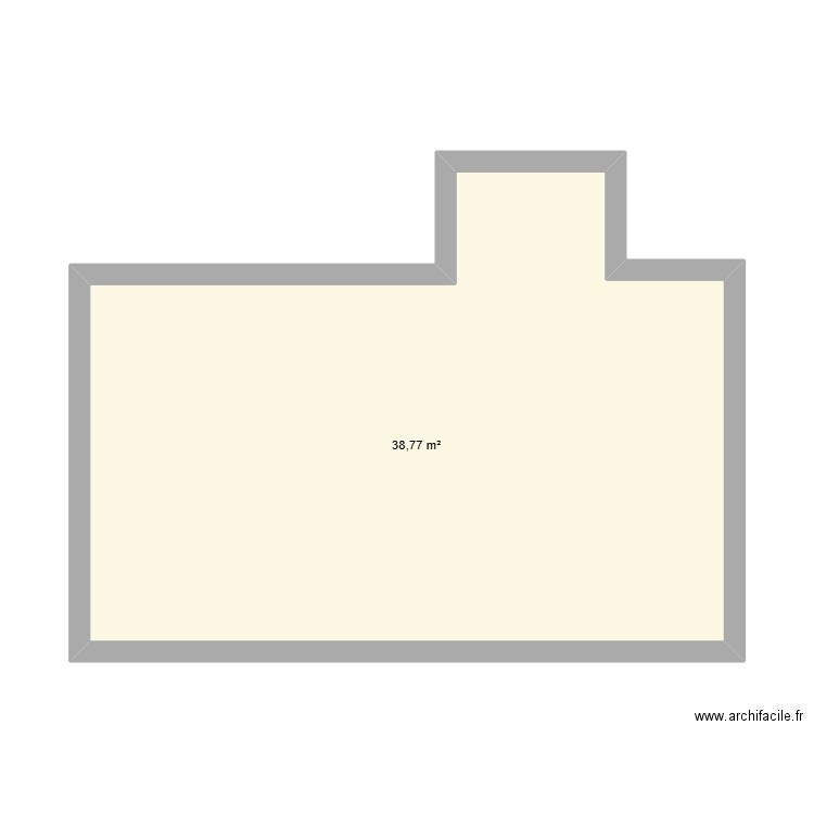 pergola. Plan de 1 pièce et 39 m2