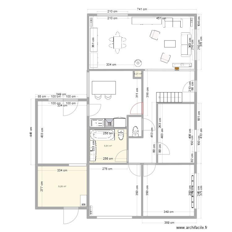 Limal. Plan de 3 pièces et 15 m2