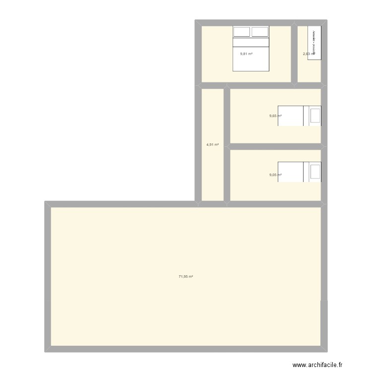 MAISON 1. Plan de 6 pièces et 108 m2