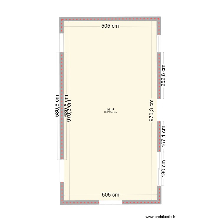 ludovic. Plan de 1 pièce et 49 m2