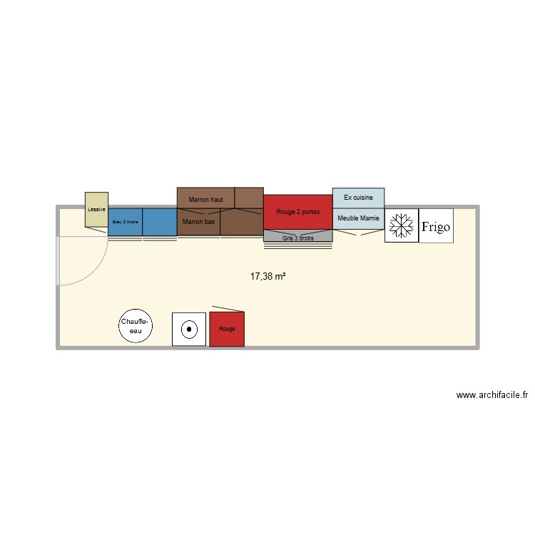 Garage 3. Plan de 1 pièce et 17 m2