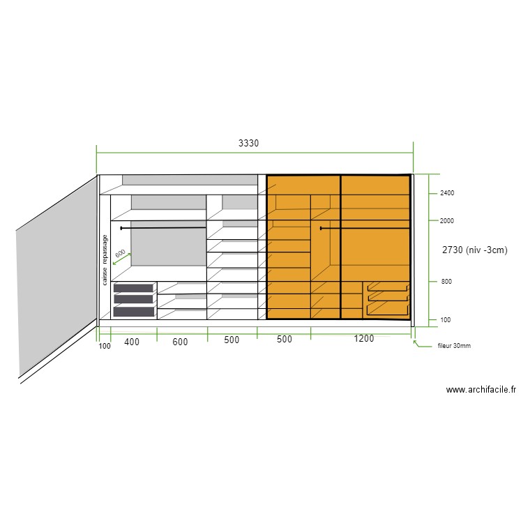 derssing bernardin. Plan de 0 pièce et 0 m2