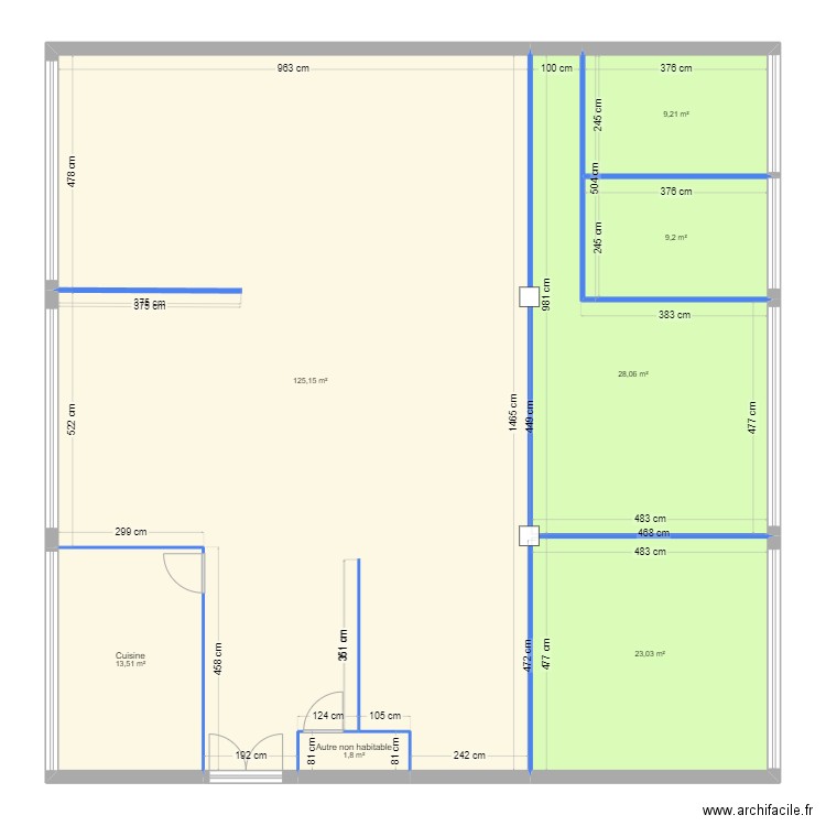 Lamandé new. Plan de 7 pièces et 210 m2