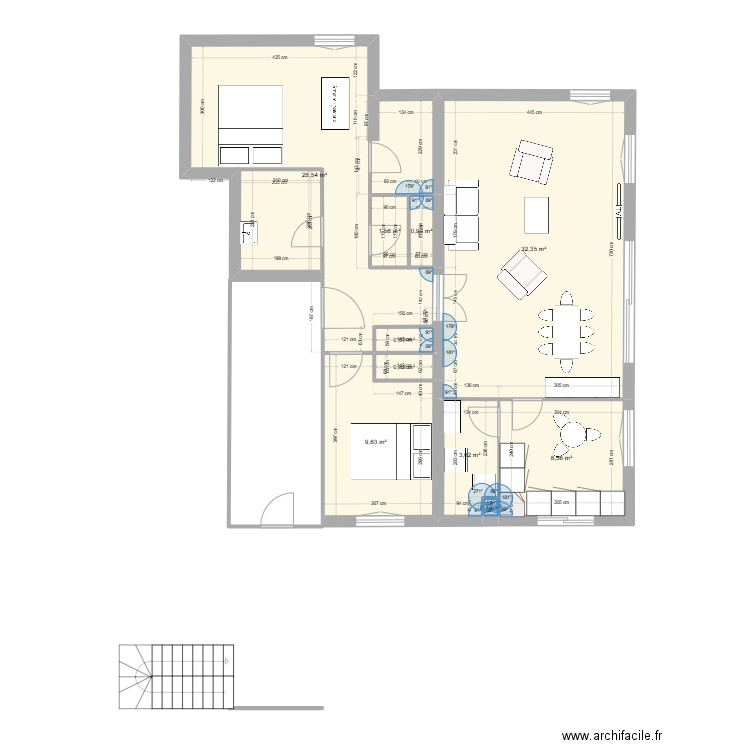  112 Lavazière . Plan de 10 pièces et 87 m2