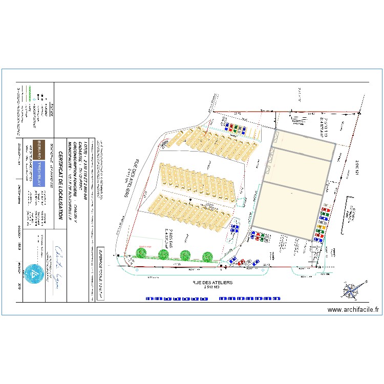 Plan d'occupation Boucherville Varenne actuel. Plan de 2 pièces et 1950 m2