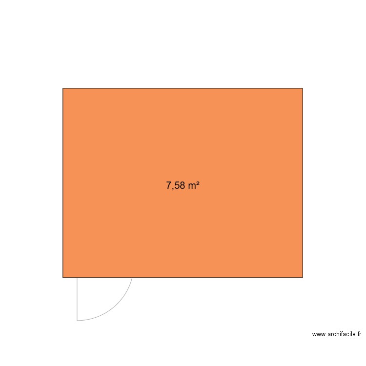 abris de jardin. Plan de 1 pièce et 8 m2